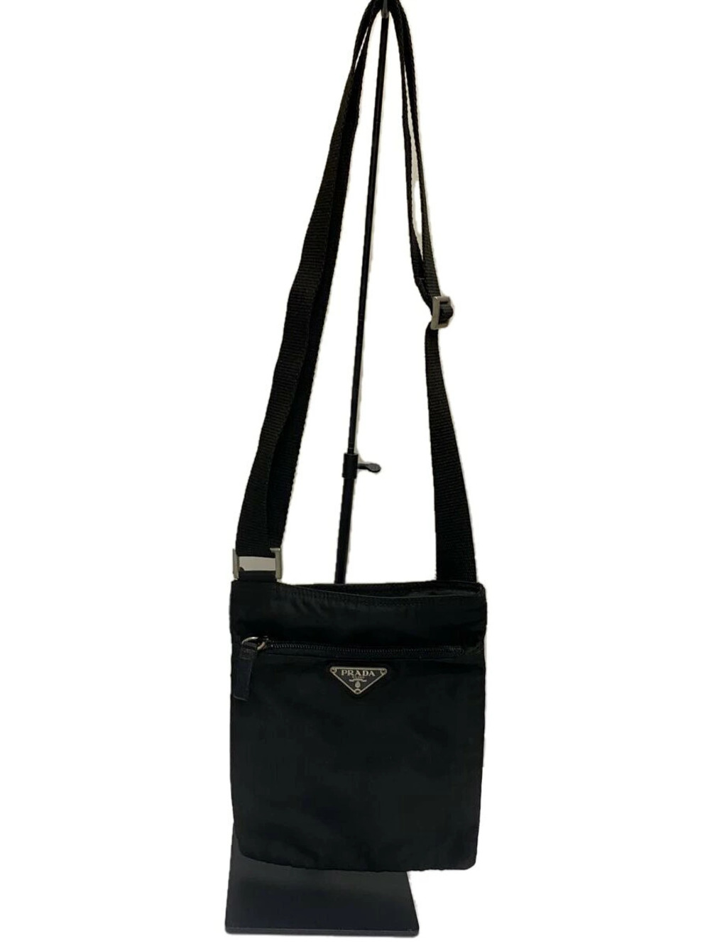 Prada Tessuto Saffiano Leather Shoulder Bag Black